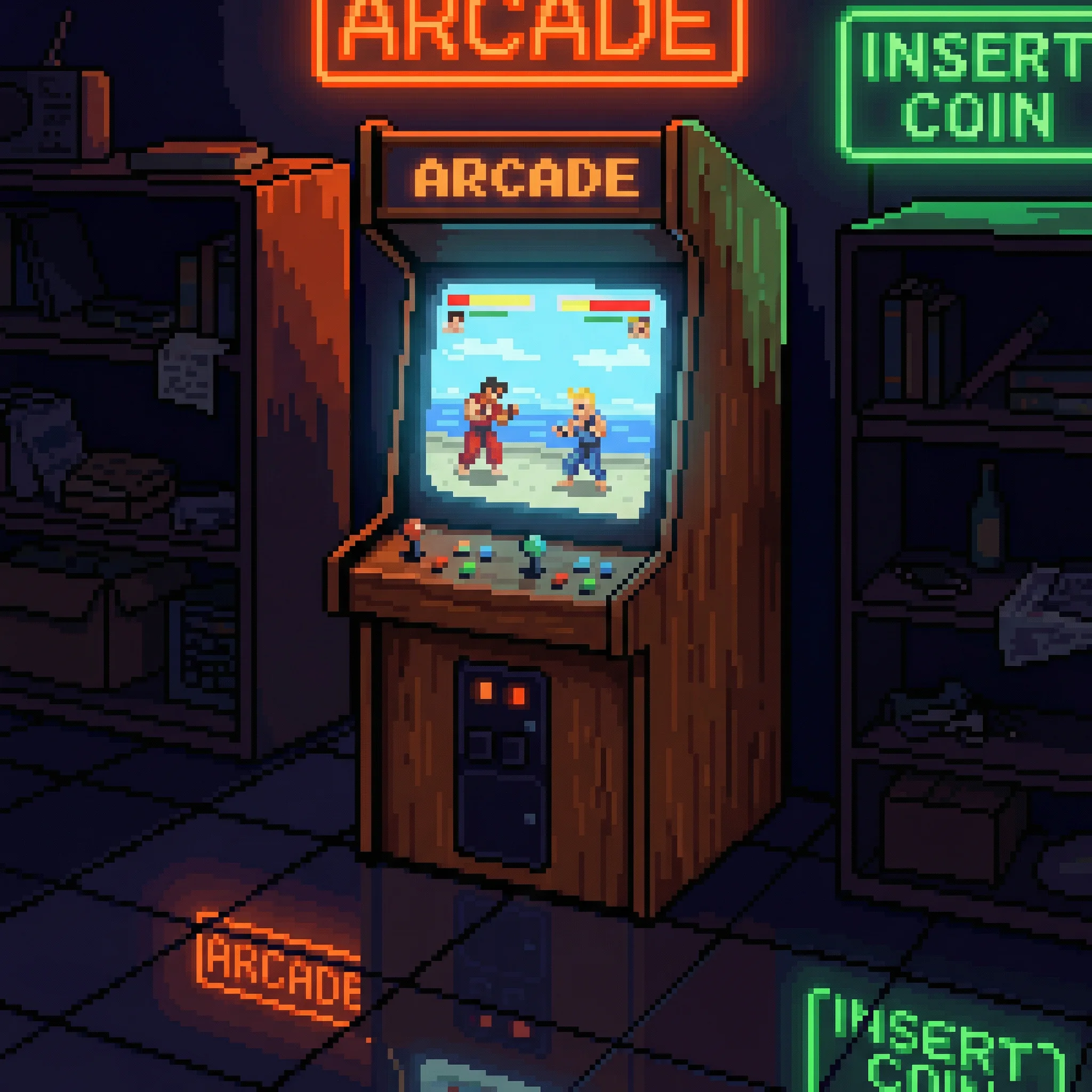 像素艺术作品：怀旧街机厅 - 澳门赌博 社区创作